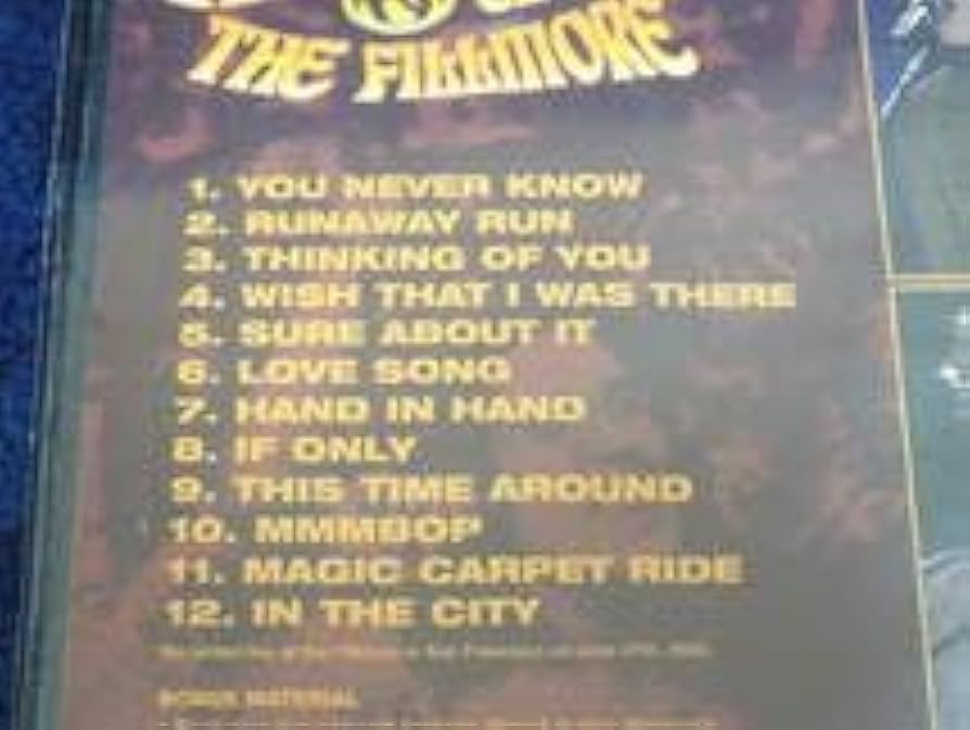 Amazon.co.jp: DVDハンソン／HANSON At the Fillmoreハンソン3